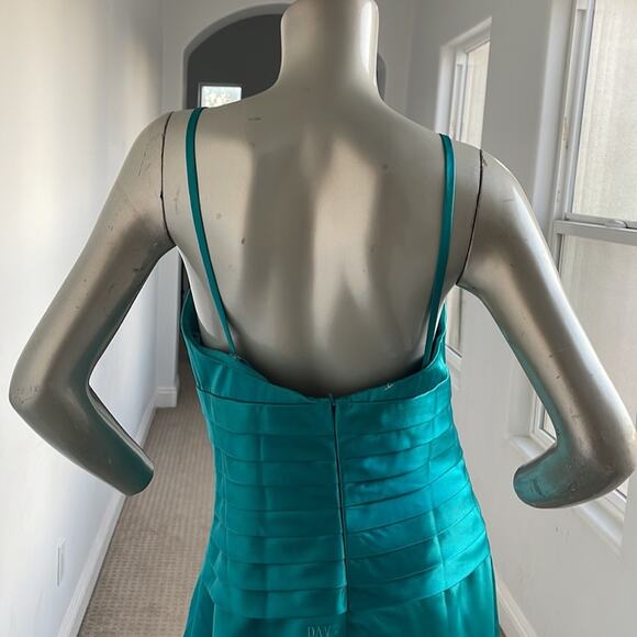 DaVinci Strapless Special Occasion Maxi Dress Teal Size 12 BNWT - Picture 7 of 15